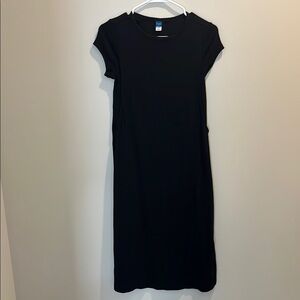 Old Navy Black Sheath Maternity & Nursing Dress Crew Neck Short Sleeve XS